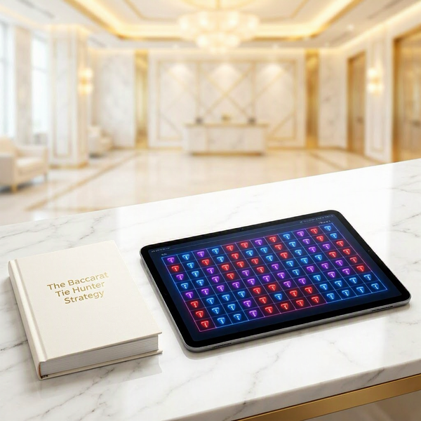 Advanced baccarat scoreboard strategy guide featuring the Baccarat Tie Hunter book and Égalité side bet analysis on GlobalCasinoGames.com
